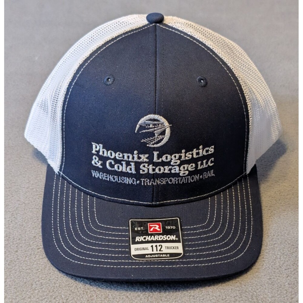 Phoenix Logistics Cold Storage Richardson 112 Trucker Hat Snapback Navy White